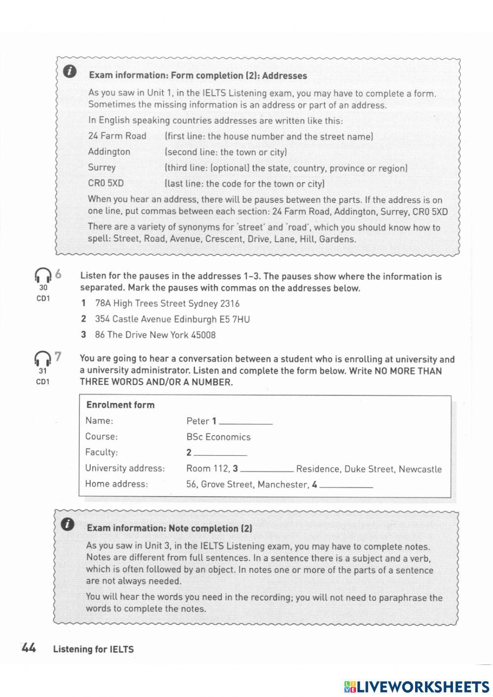 IELTS 5.0 - Unit 3 - Lesson 4 - Listening practice