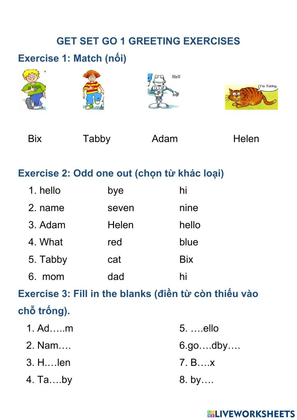 Get set go 1 greeting