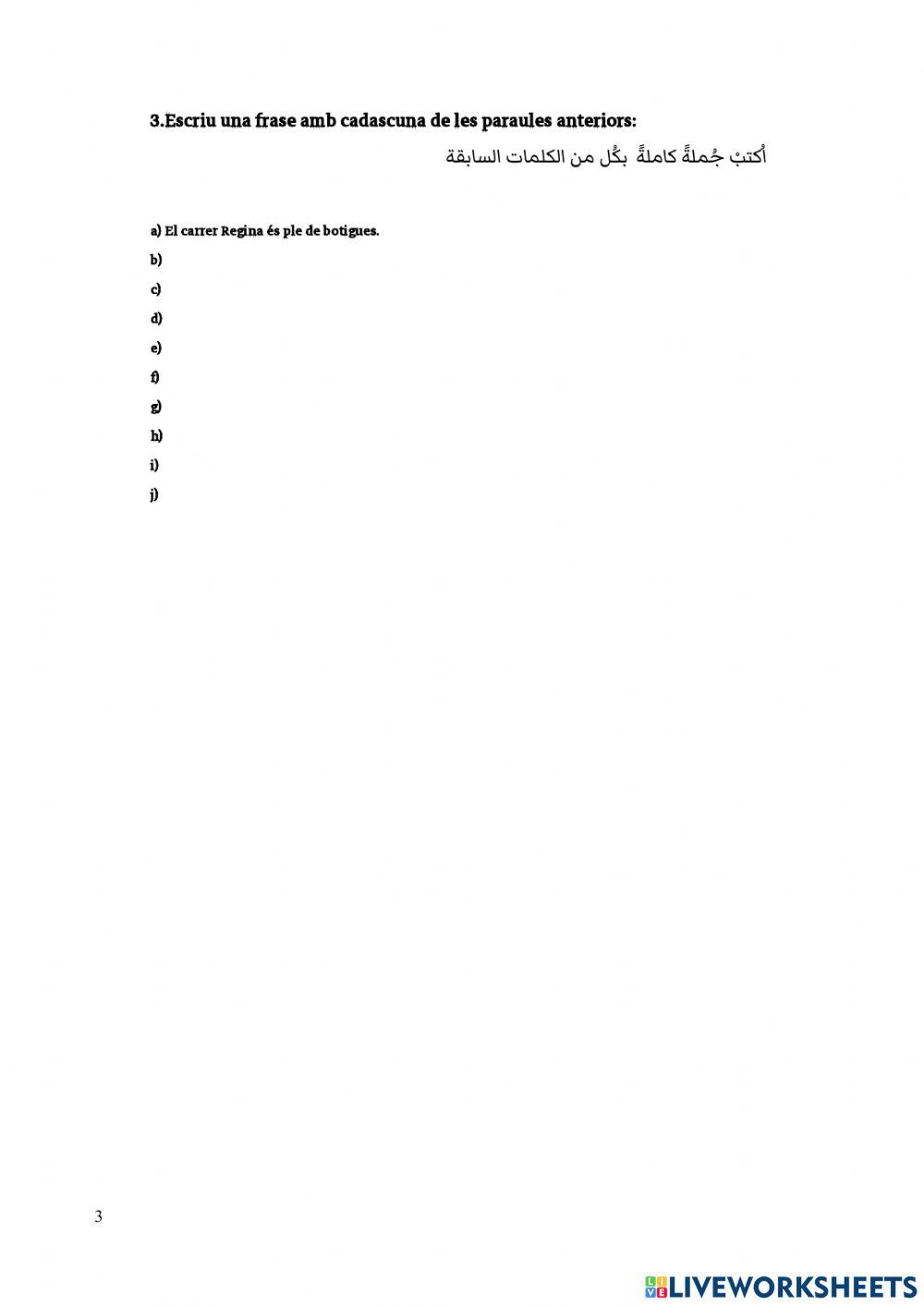 -Carrer Regina -. Dictat i activitats