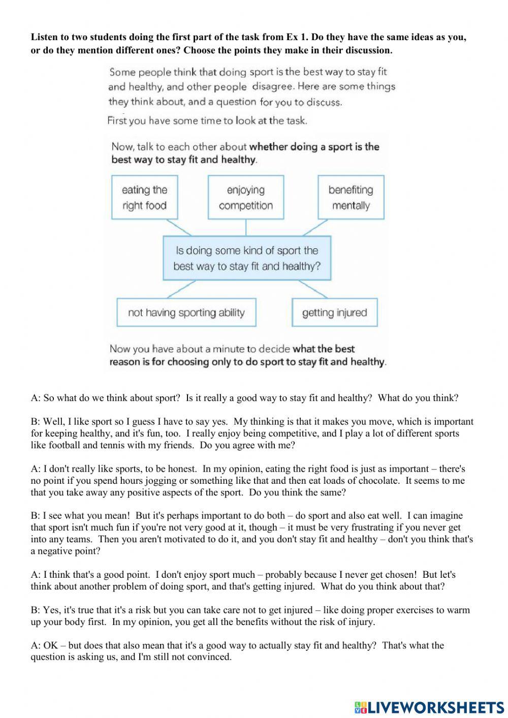 B2 First for Schools Speaking 2 and 3