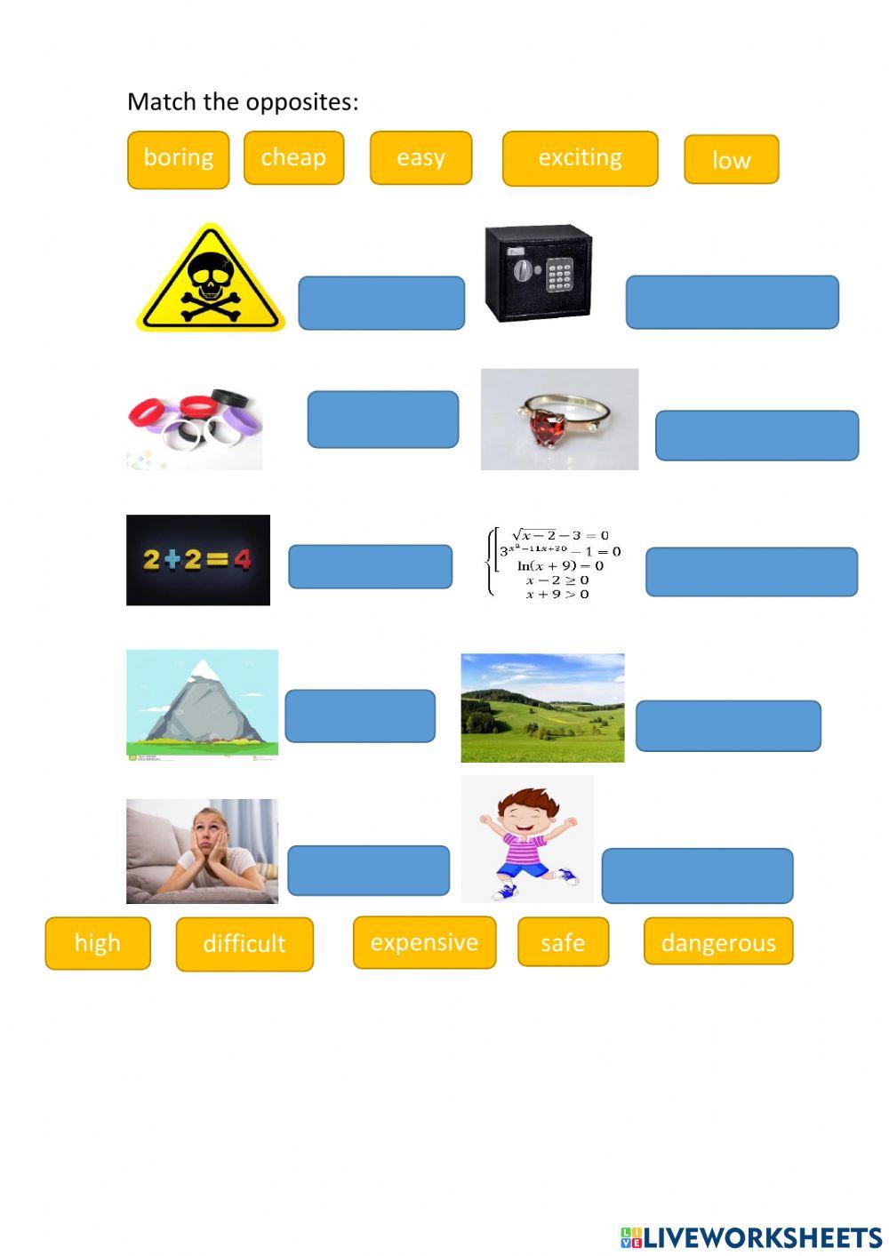 Adjectives opposites