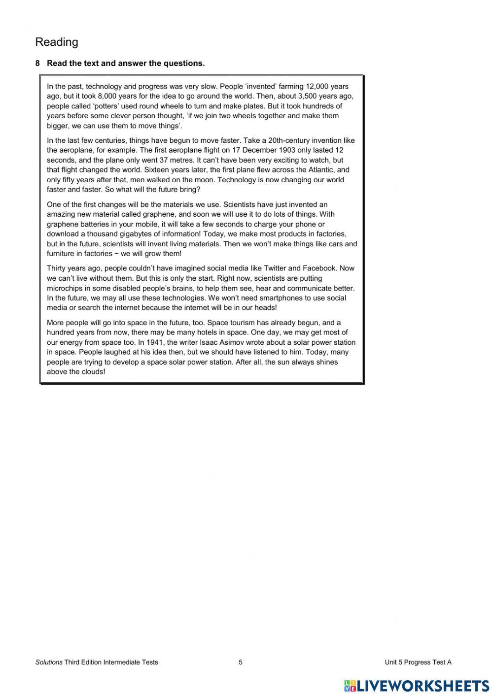 Test 5 - Intermediate