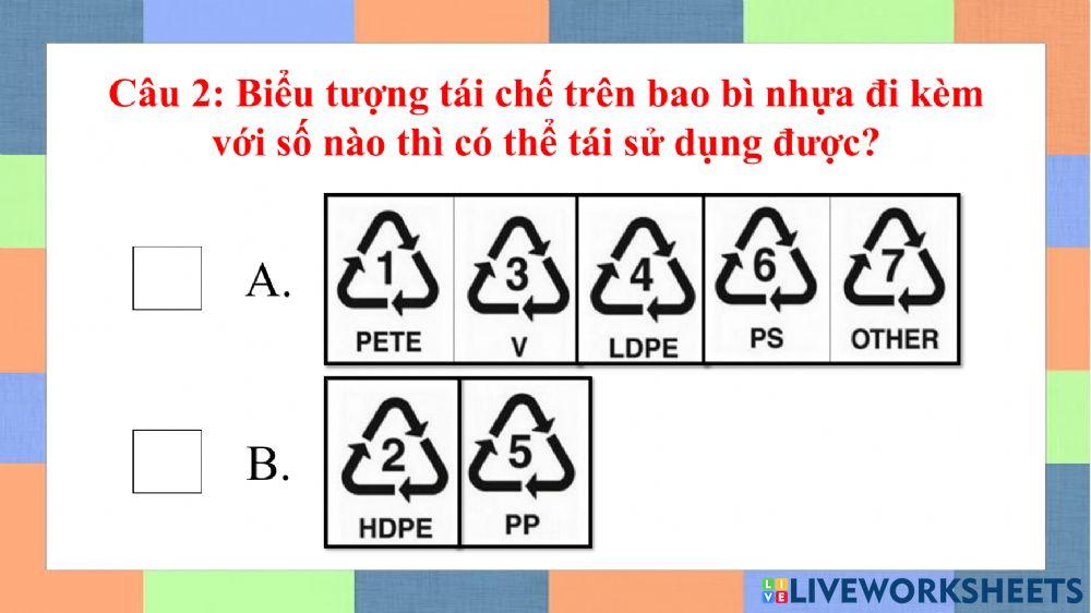 Bài tập về tái chế rác thải