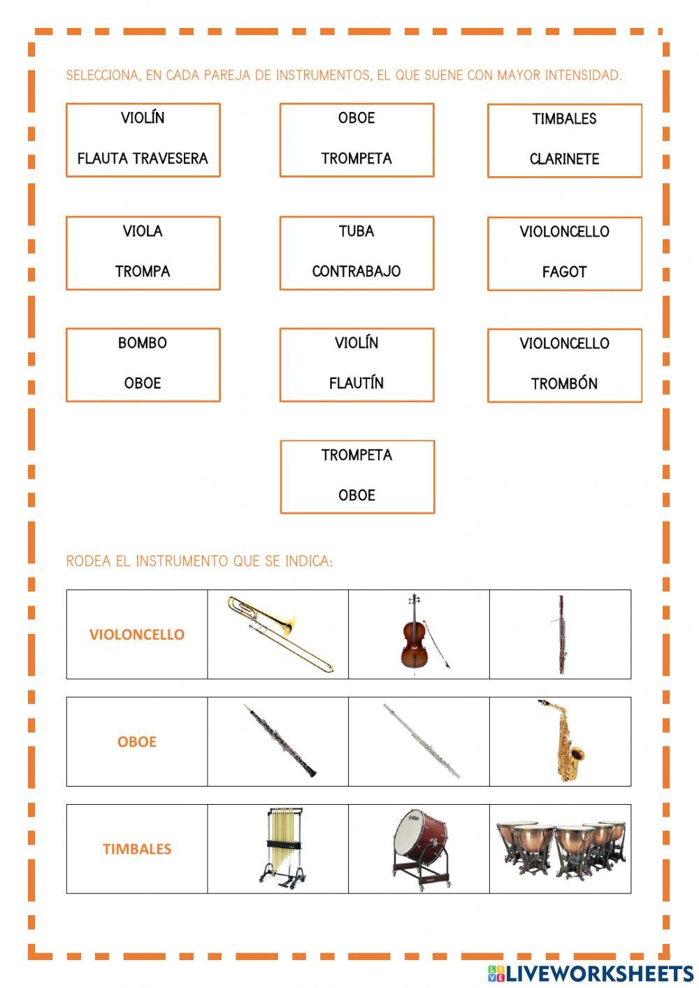 Instrumentos de la orquesta