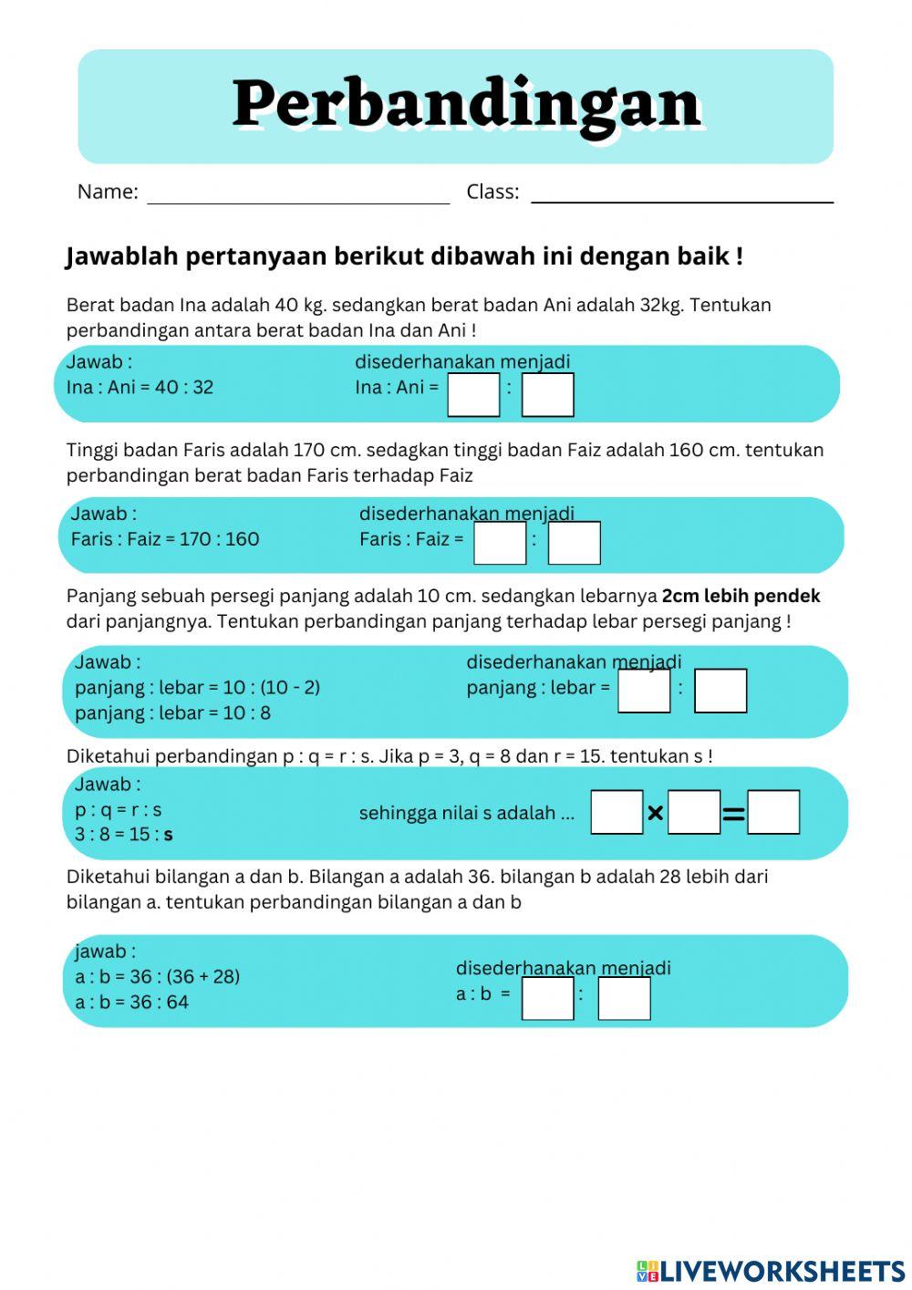 Membuat Perbandingan
