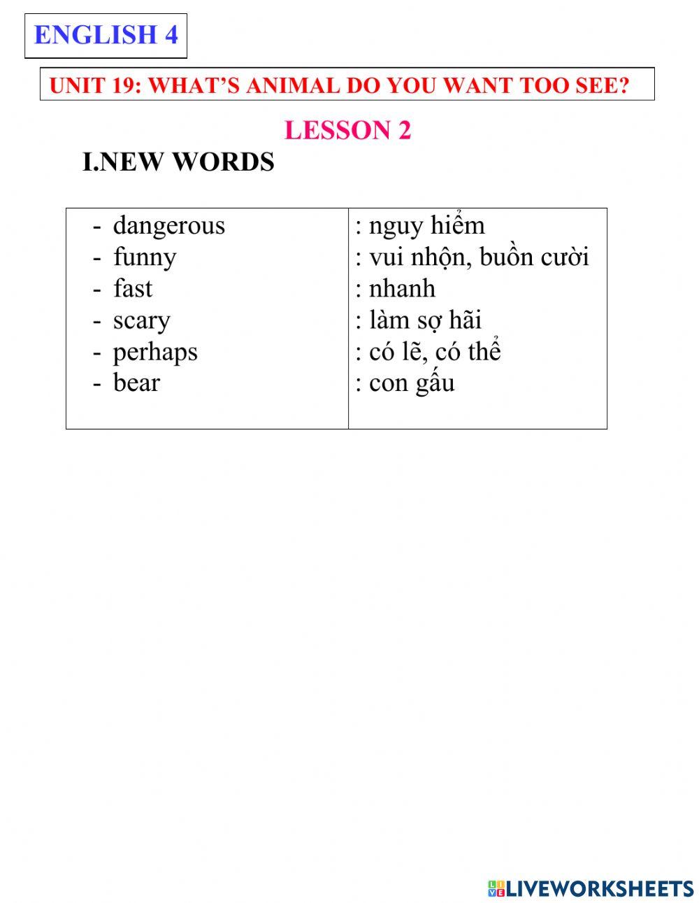 English 4- unit 19- lesson 2