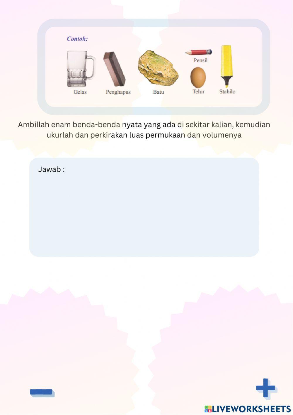 Luas permukaan dan volume bangun ruang sisi datar gabungan