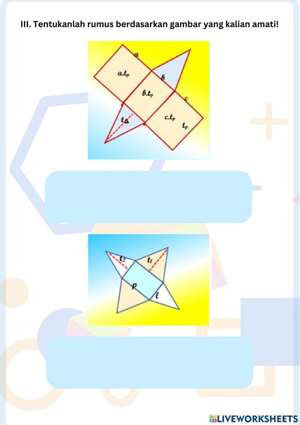 Luas permukaan prisma dan limas