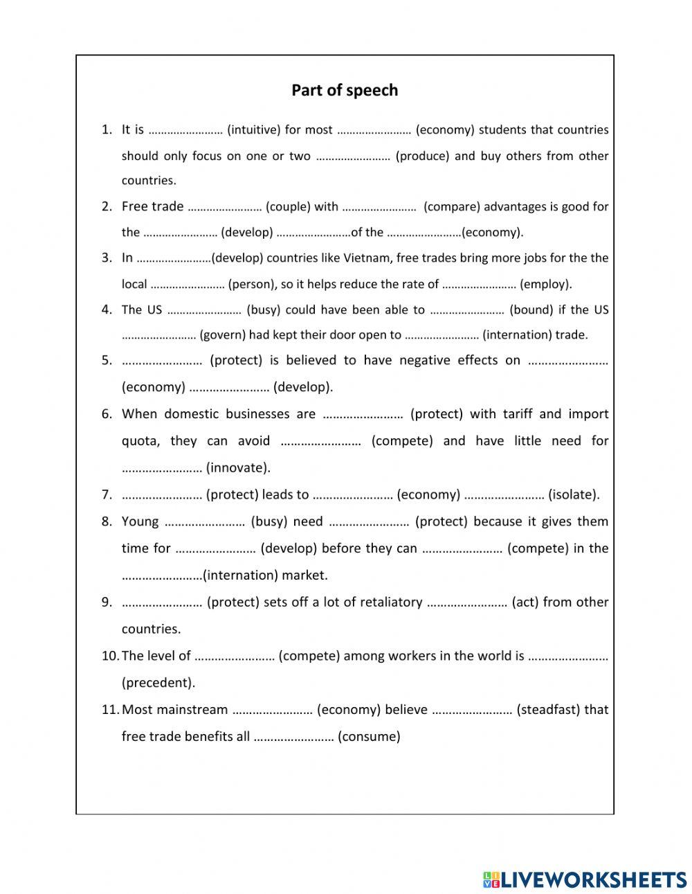 TRS6 - Economics (1) - Part of speech