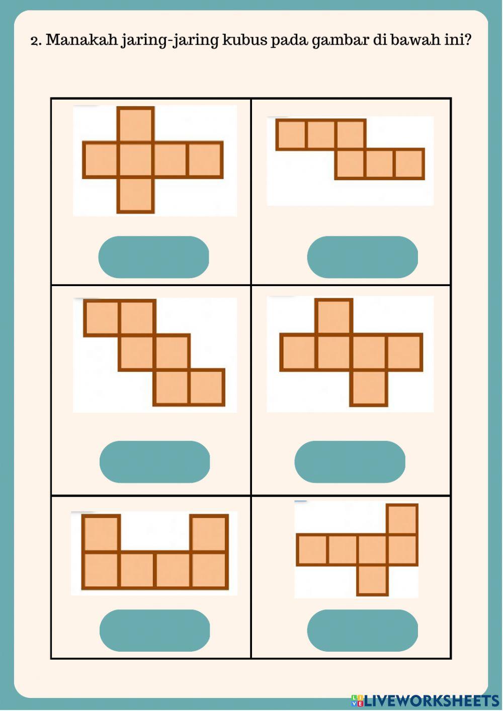 Jaring-jaring kubus, balok, prisma dan limas