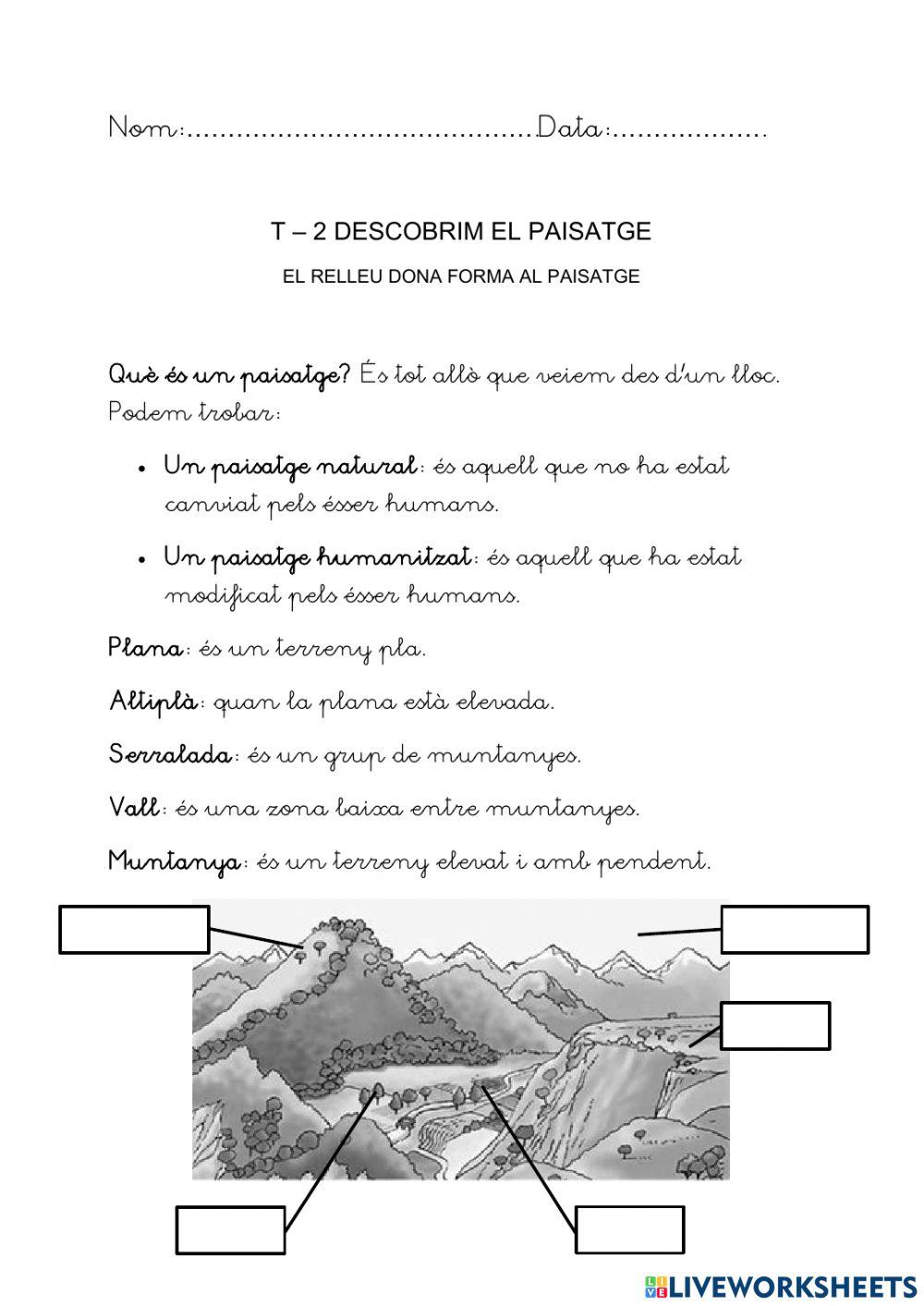 El relleu dona forma al paisatge