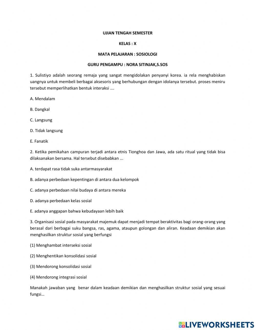 Ujian Tengah Semester