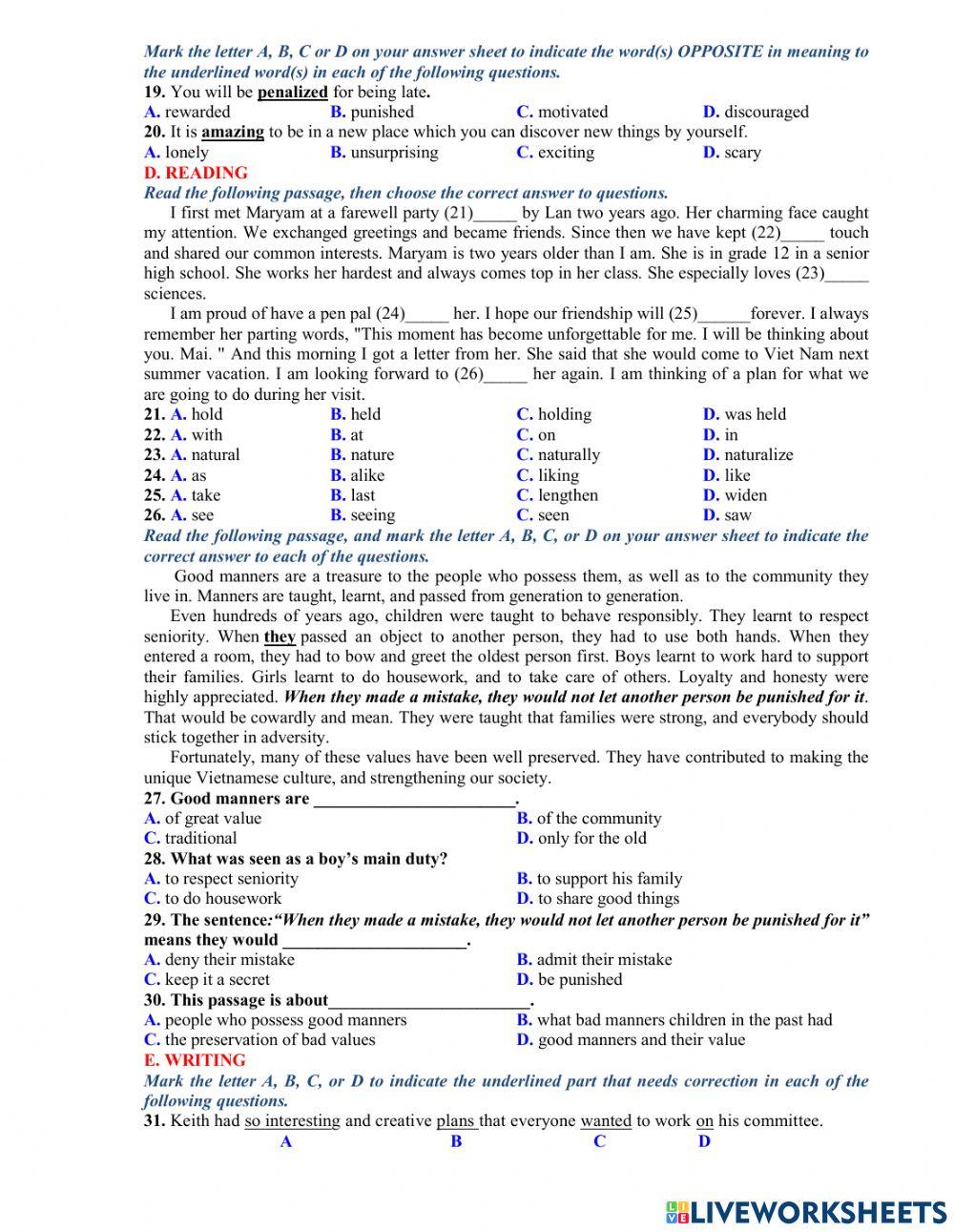 Ôn thi vào 10 - đề 35 40 tn
