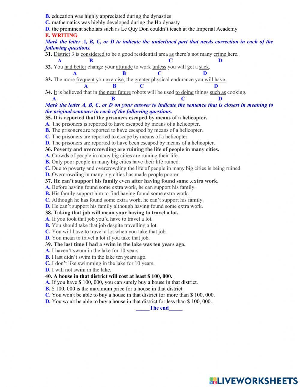 Ôn thi và10 - đề 36 40tn