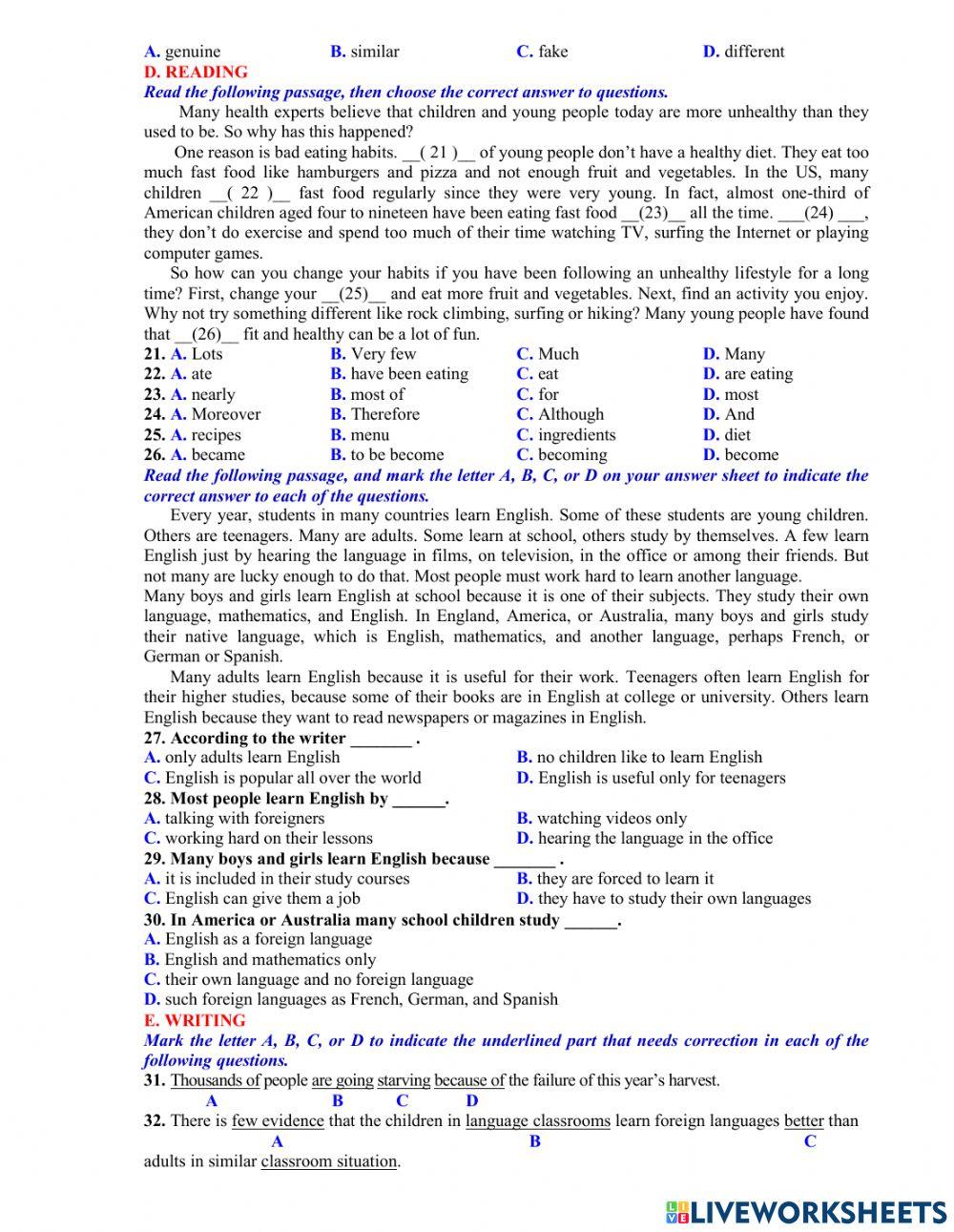 Ôn thi vào 10 - ĐỀ 38 40 TN