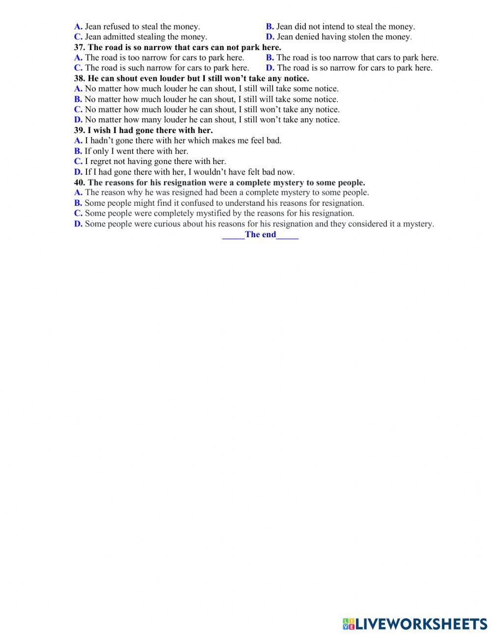 Ôn thi vào 10 - đề 40 - 40 tn