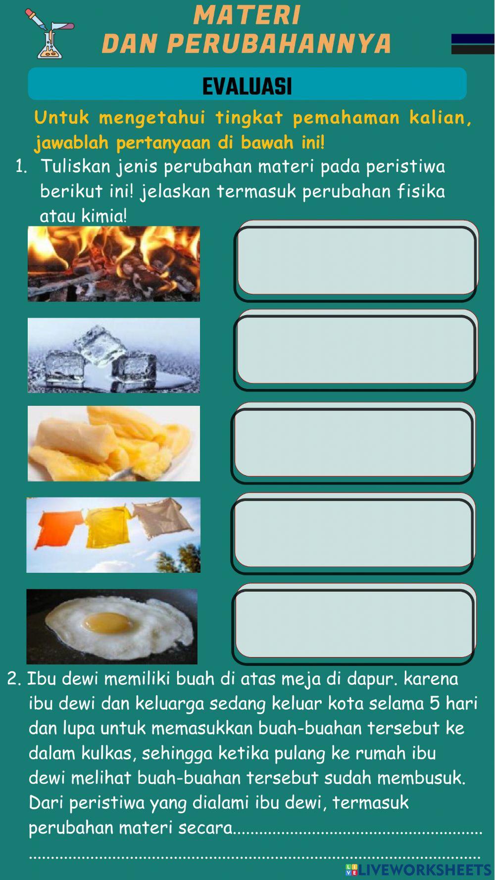 Materi dan perubahannya