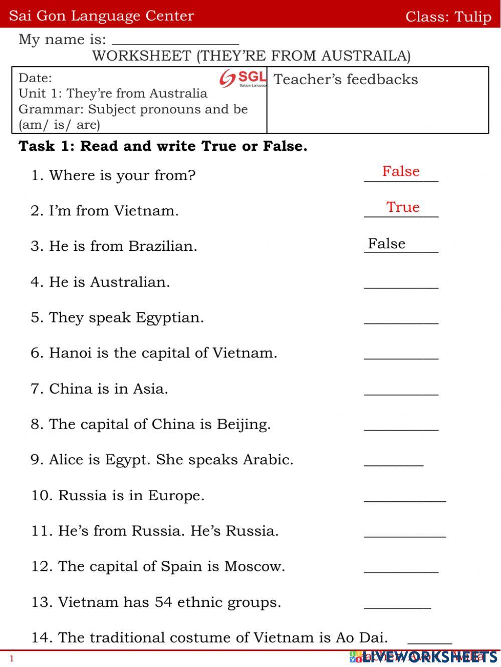 They're from Australia