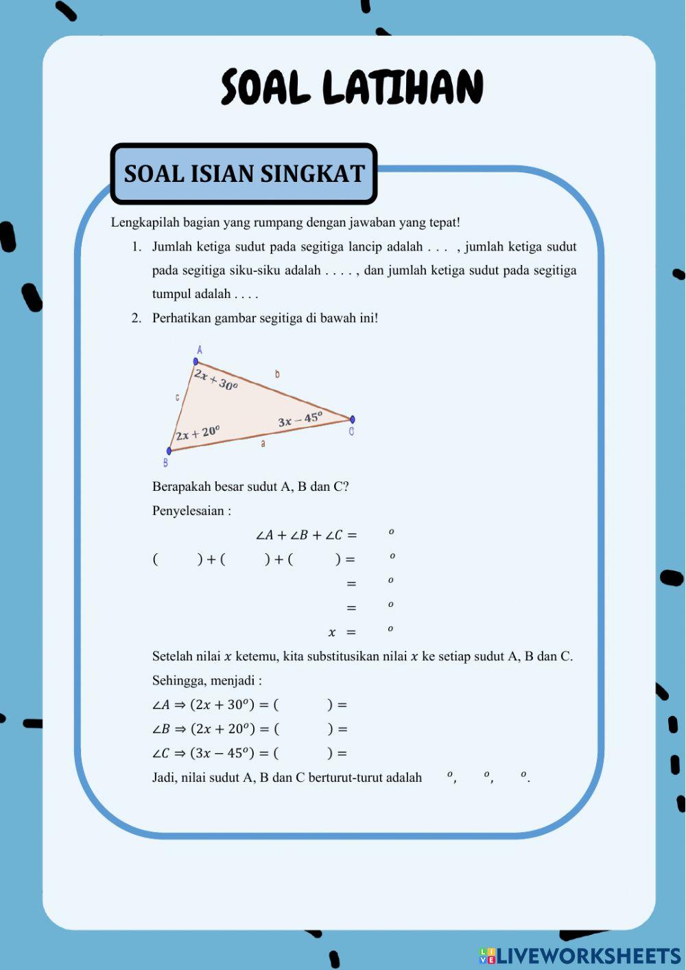 Latihan bangun datar