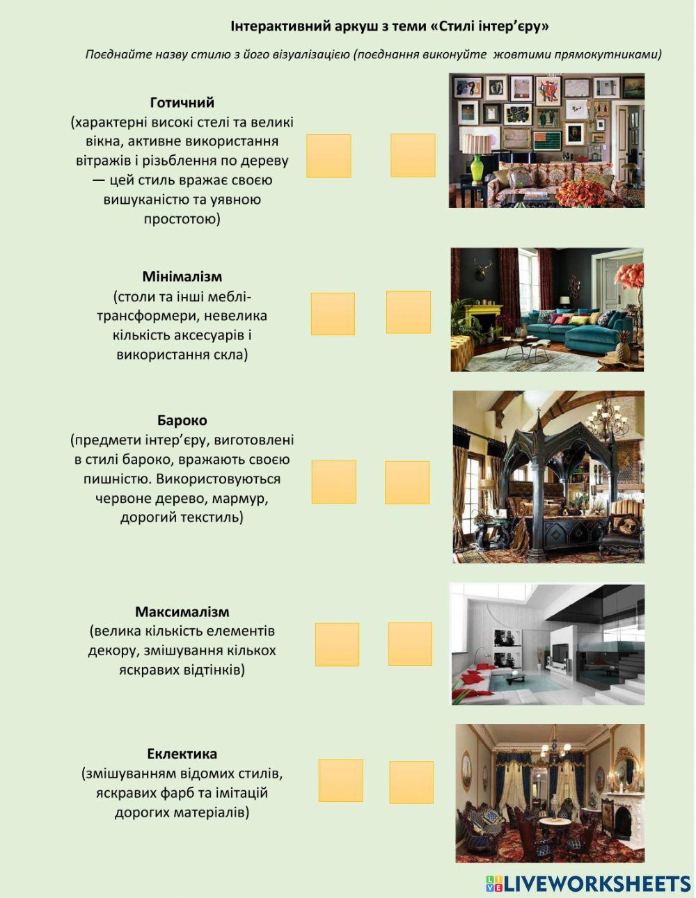 Стилі інтер’єру