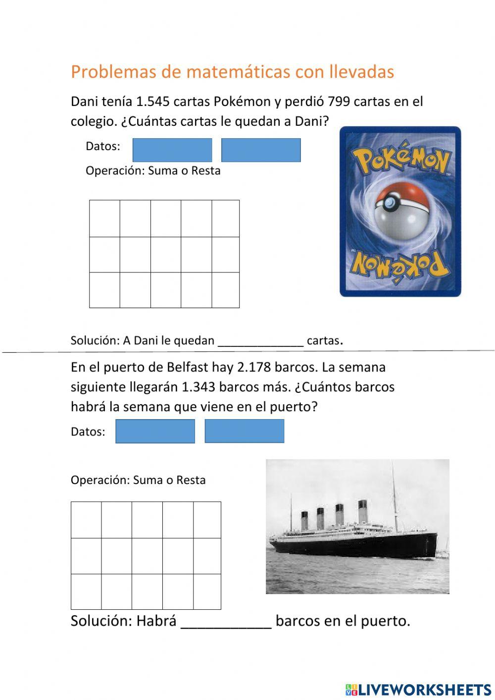 Problemas con llevadas