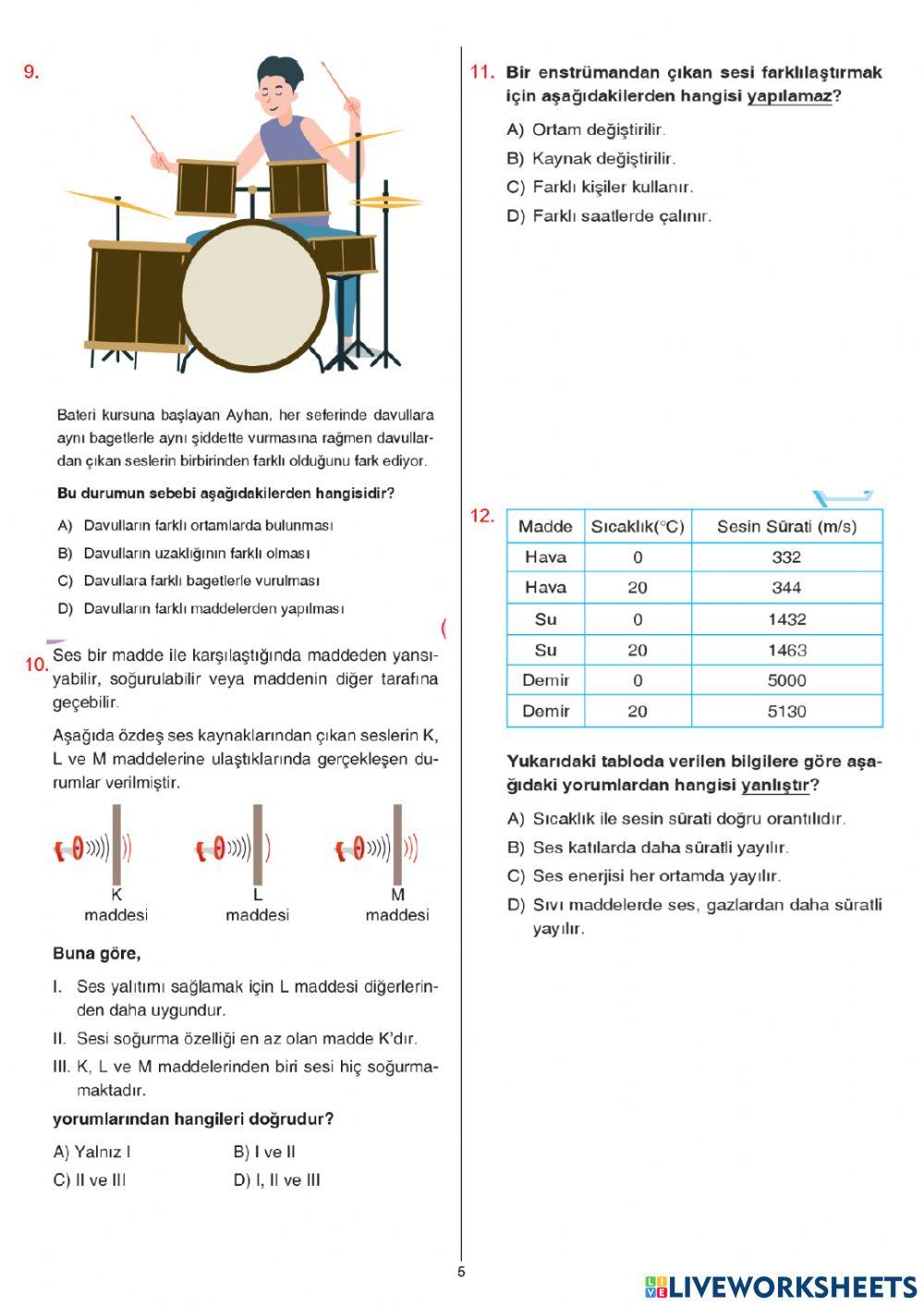 Ses ve özelli̇kleri̇