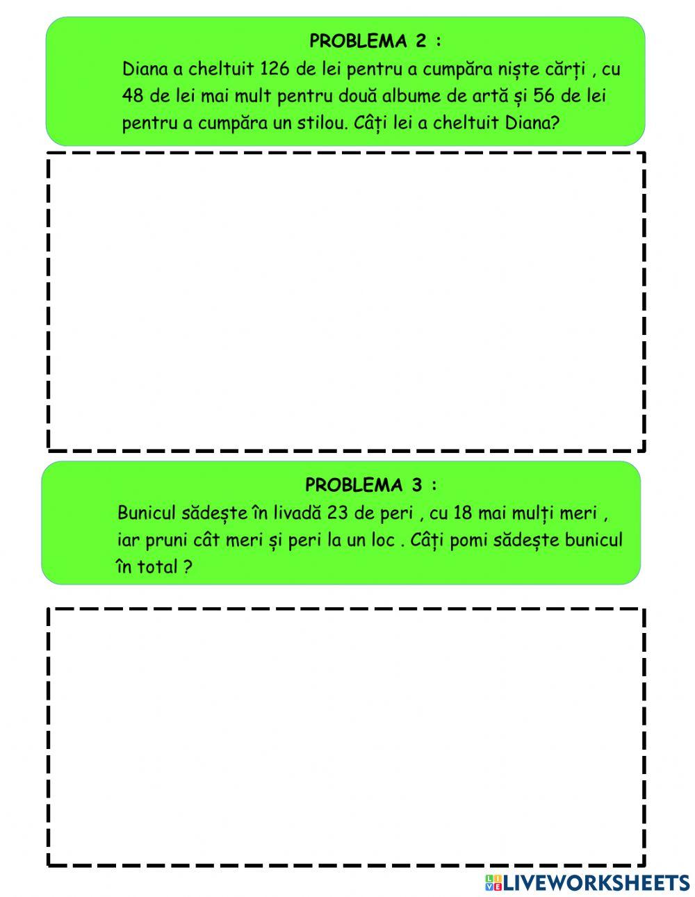 Probleme 2-3 operatii