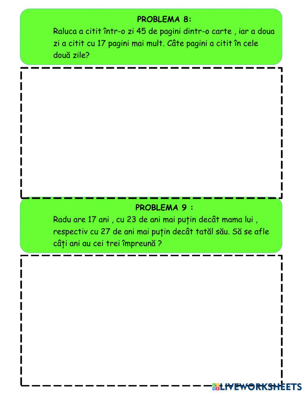 Probleme 2-3 operatii