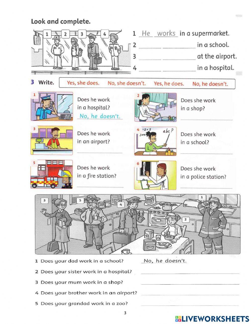 Unit 9- where does she work?