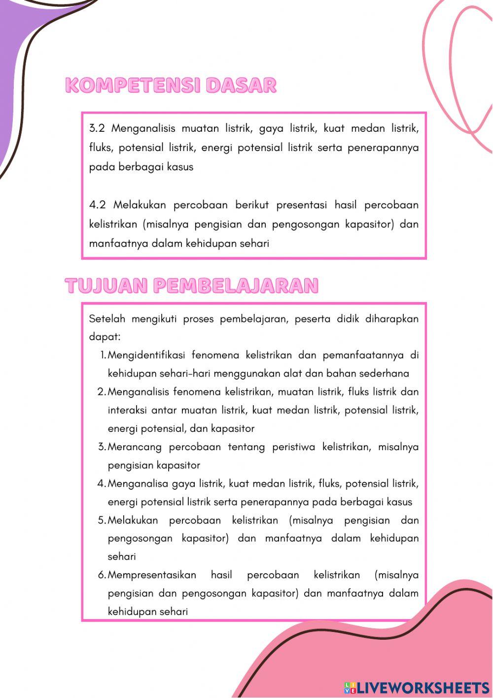 E-lkpd listrik statis kelas xii