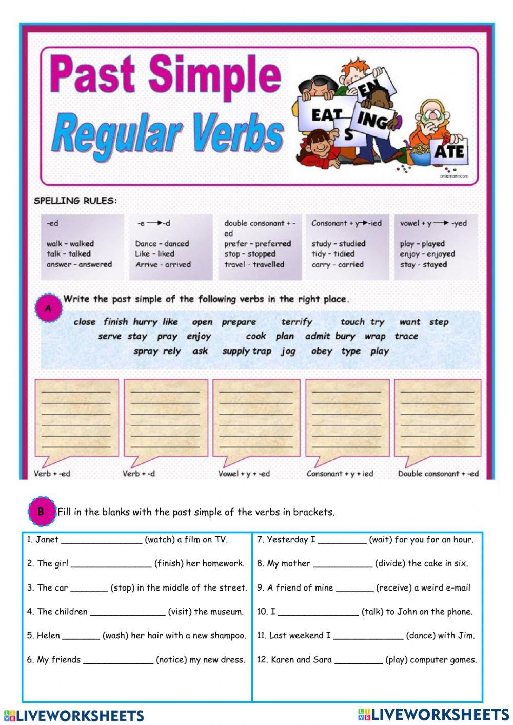 Past Simple - regular verbs 2