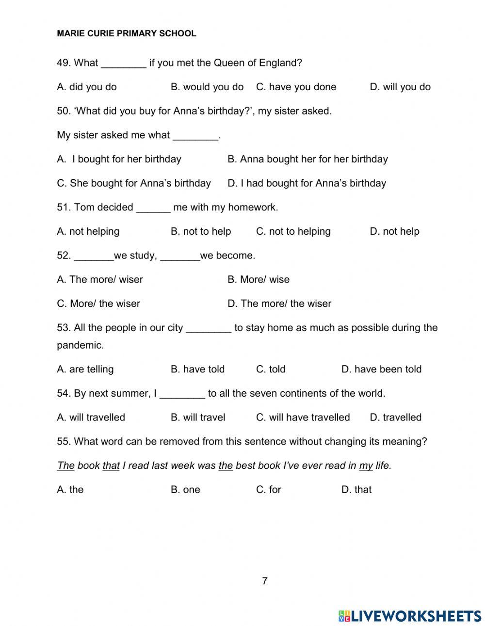 G5. GRAMMAR PRACTICE 02