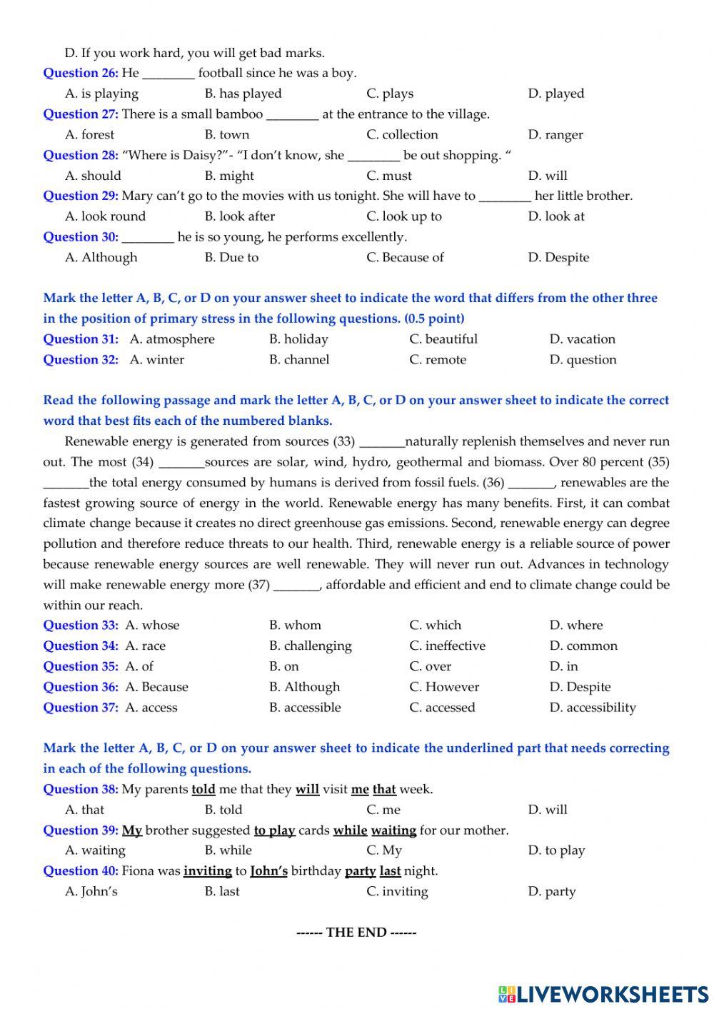 De17 lop 9 on vao 10