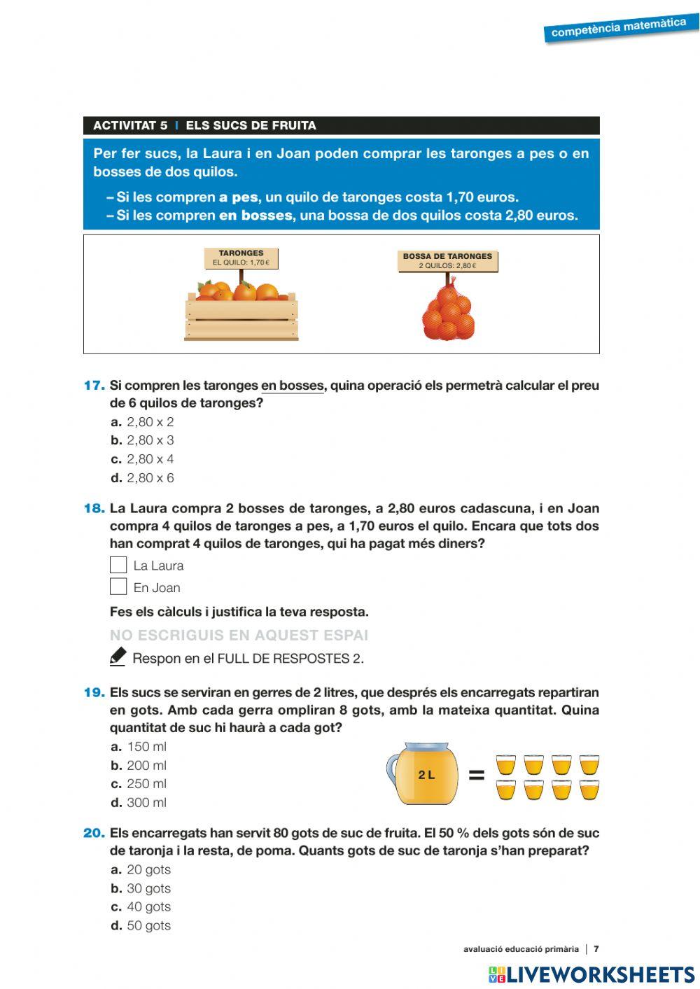 Competència matemàtiques 18-19