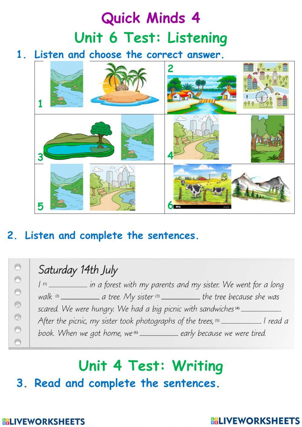 QM 4. Unit 6. The world around us. Test