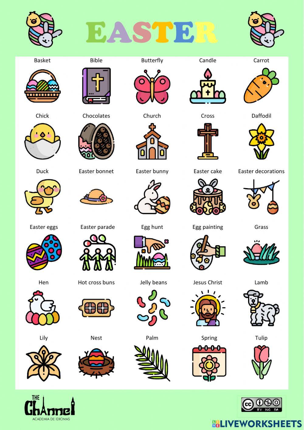 EASTER - Vocabulary (30 words)