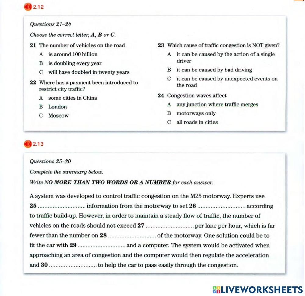 IELTS 6.0 - Unit 1 - Lesson 4 - Listening Practice