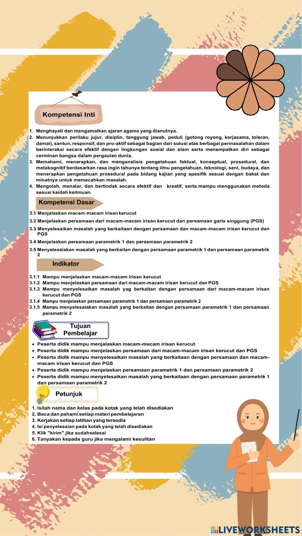 Irisan Kerucut dan Persamaan Parametrik