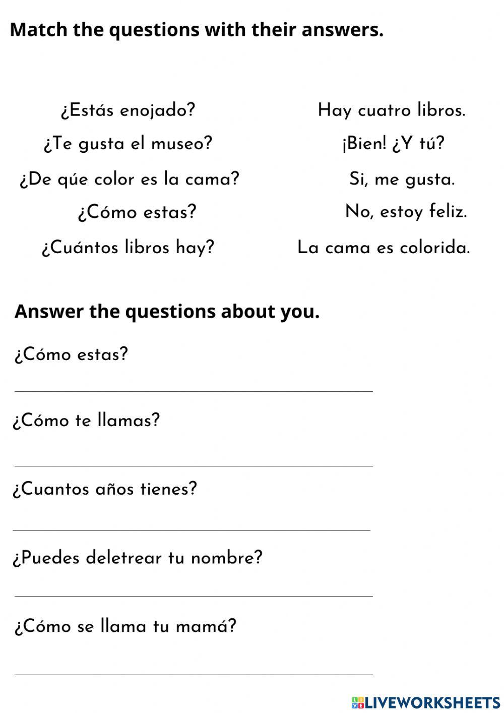 Spanish mid-year test