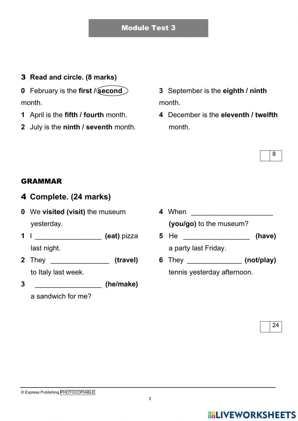J3 MODULE TEST UNITS 8 + 9 