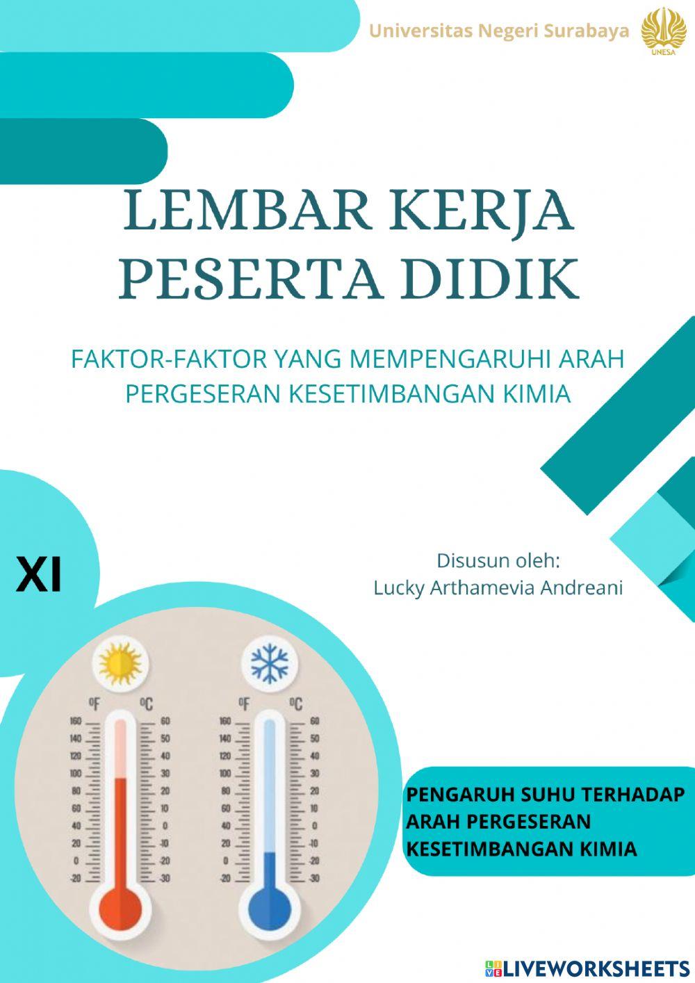 Lkpd kesetimbangan kimia faktor suhu