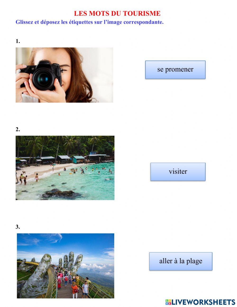 Les mots du tourisme (contrôler)