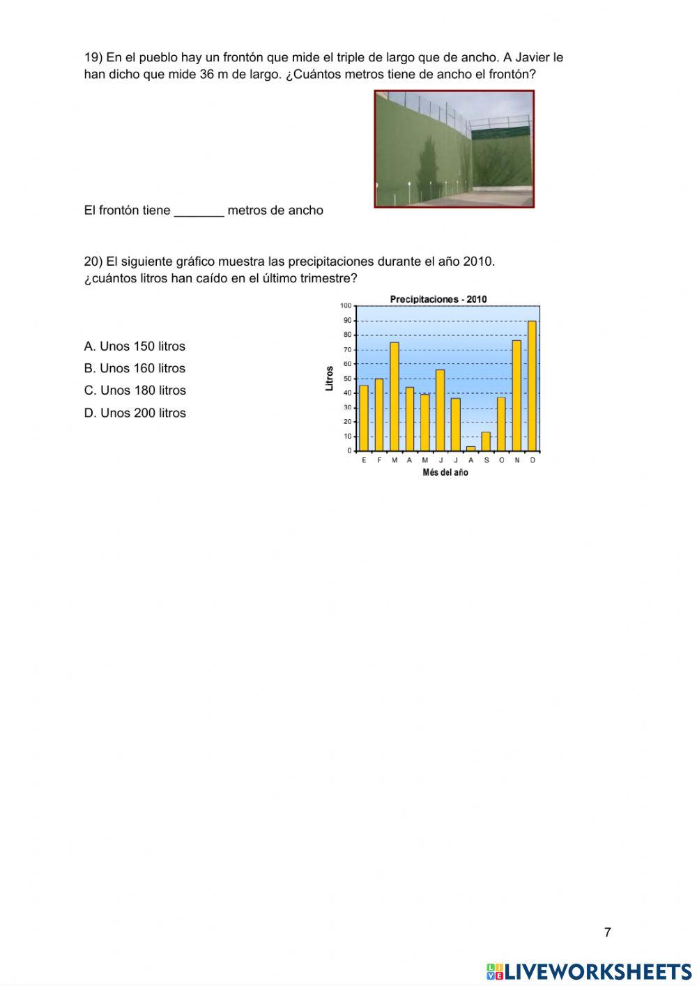 Medidas longitud, capacidad y masa