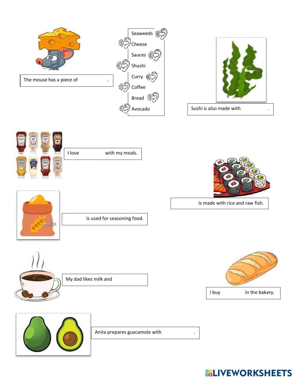 Food vocabulary-Simple Present Tense