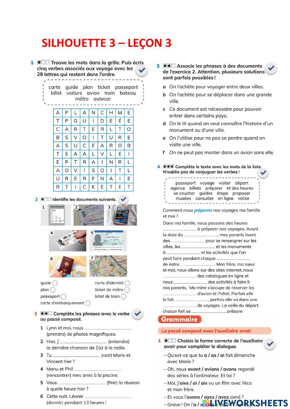 Silhouette 3 - leçon 3