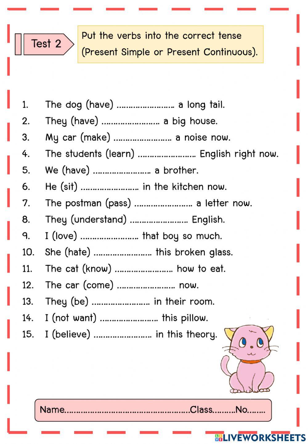 Present simple and present continous tense