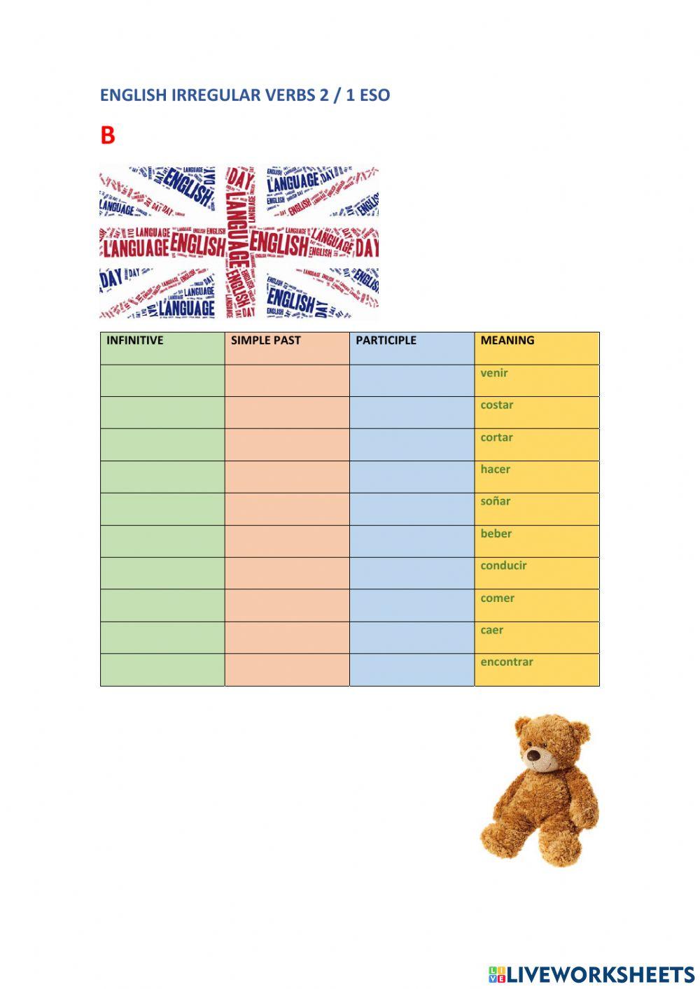 Irregulars verbs 2 B