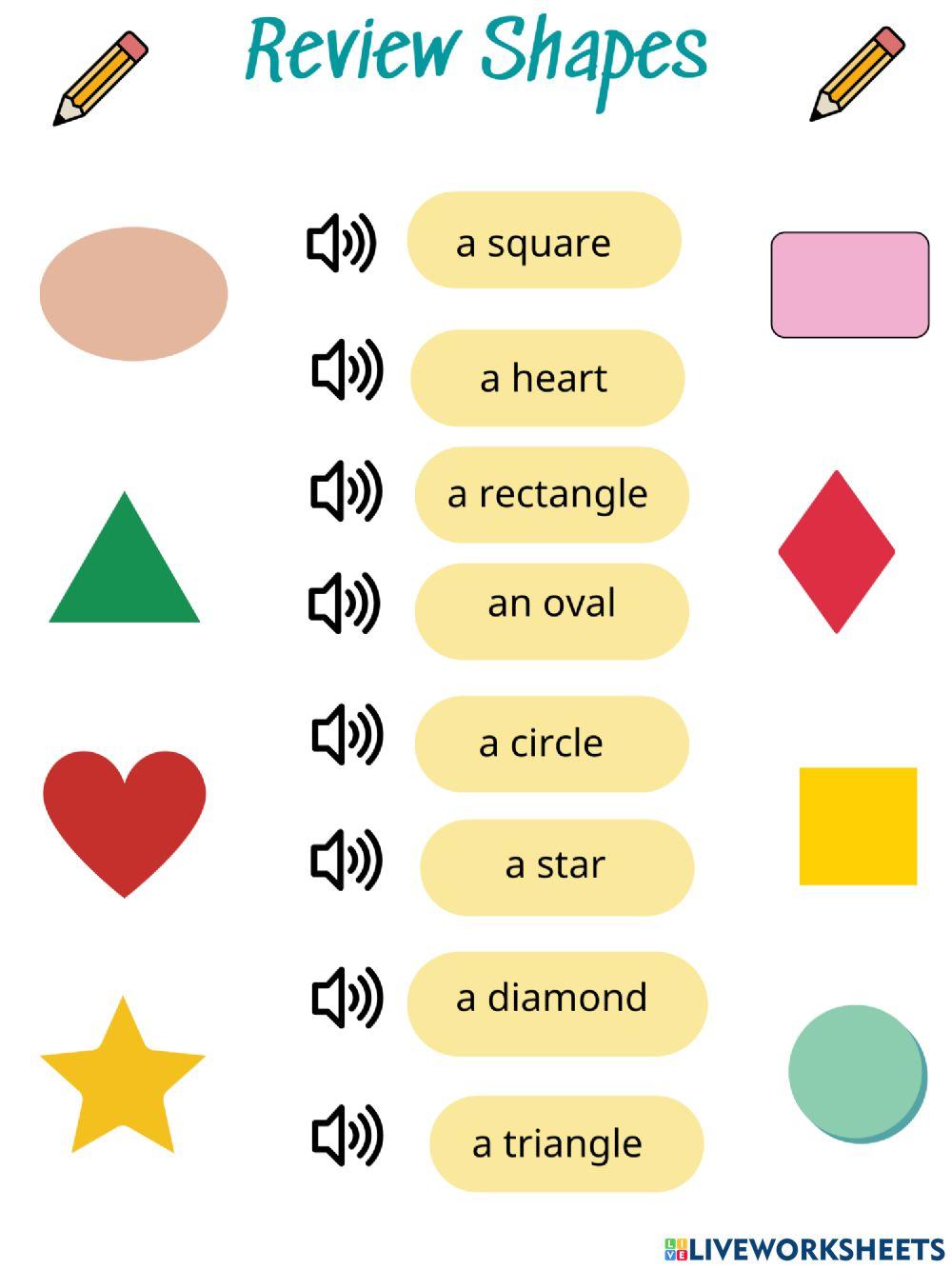 Review Shapes worksheet Live Worksheets