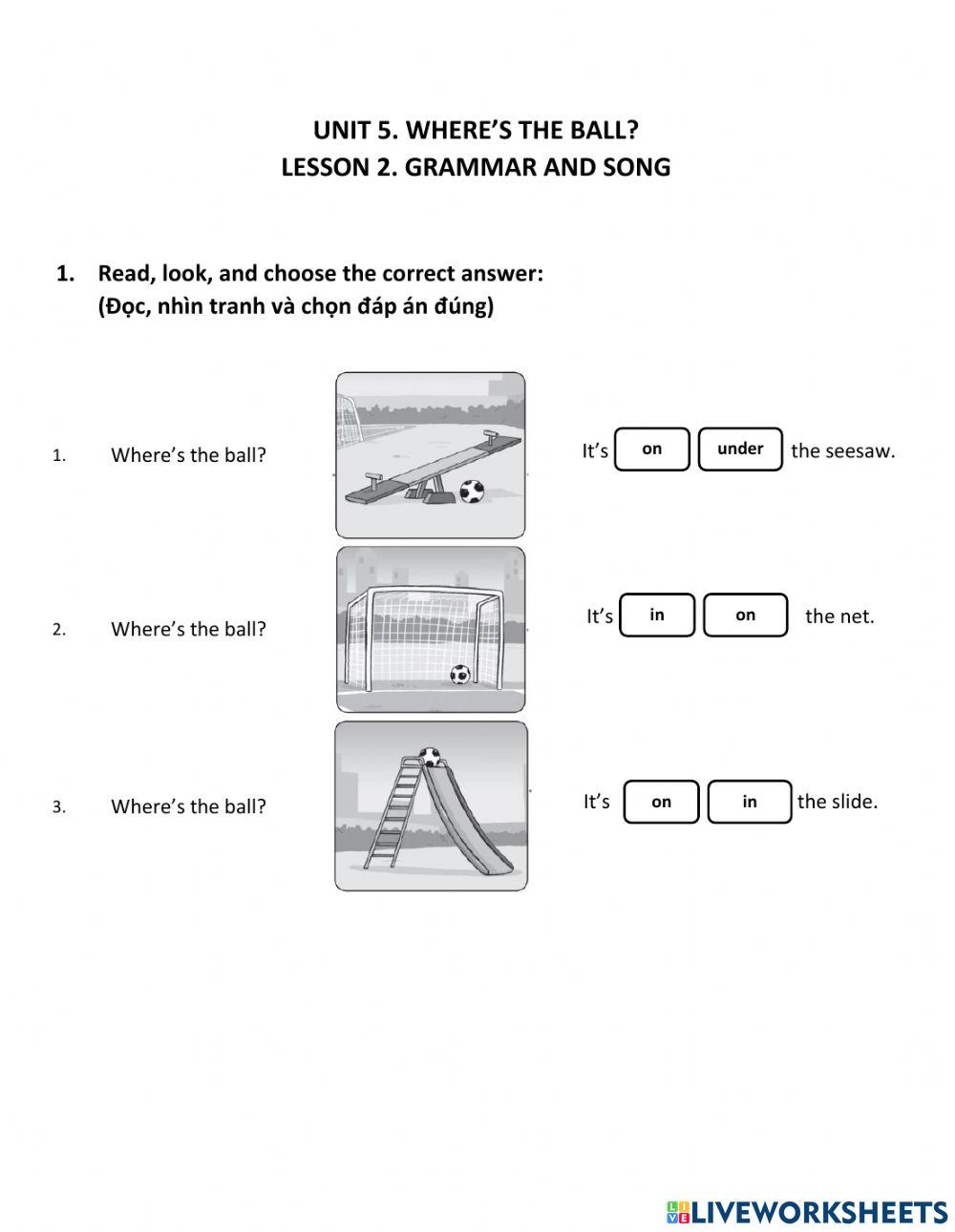 F&F1 - Unit 5 - Lesson 3