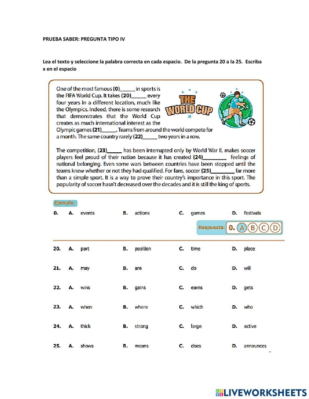Prueba saber pregunta tipo IV